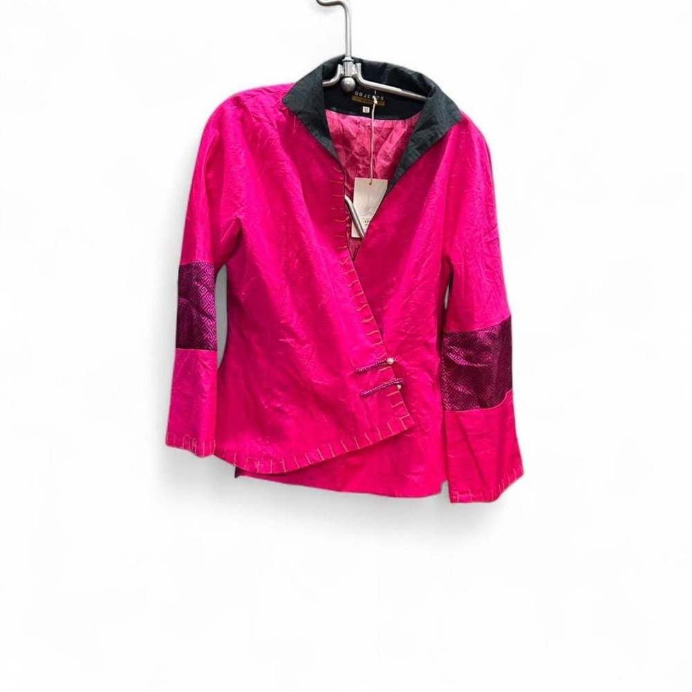 Women's pink silk style‎ jacket NWT by Objects Gold size XL (xl3)